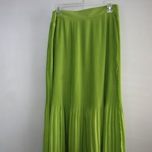 Old Navy Lime Green Pleated Maxi Skirt Size M
